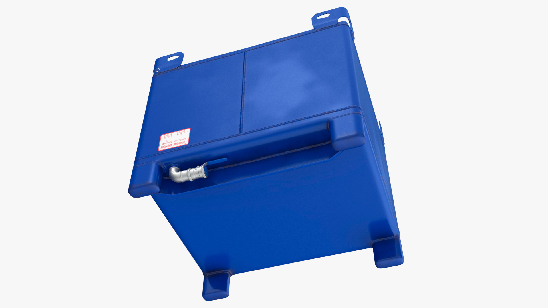 3D Blue IBC Stainless Steel Tote 180gal