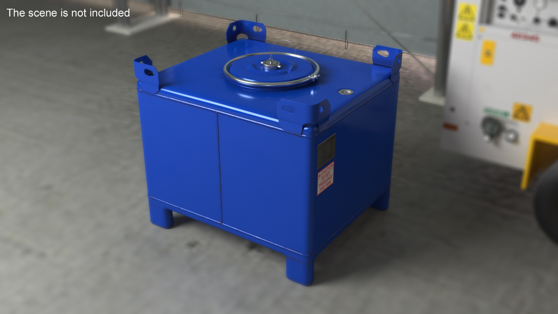 3D Blue IBC Stainless Steel Tote 180gal