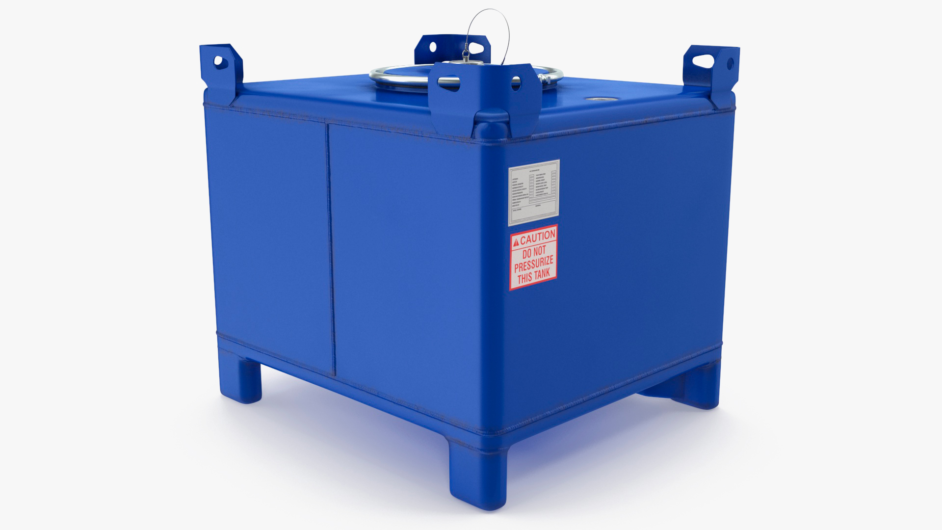3D Blue IBC Stainless Steel Tote 180gal