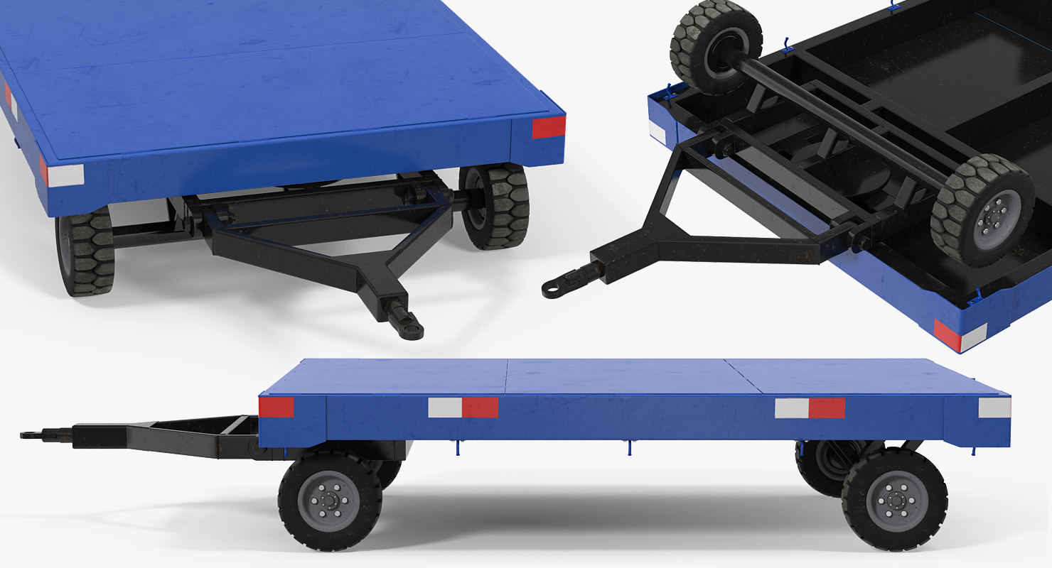 3D model Airport Tug Hallam HE50 and Luggage