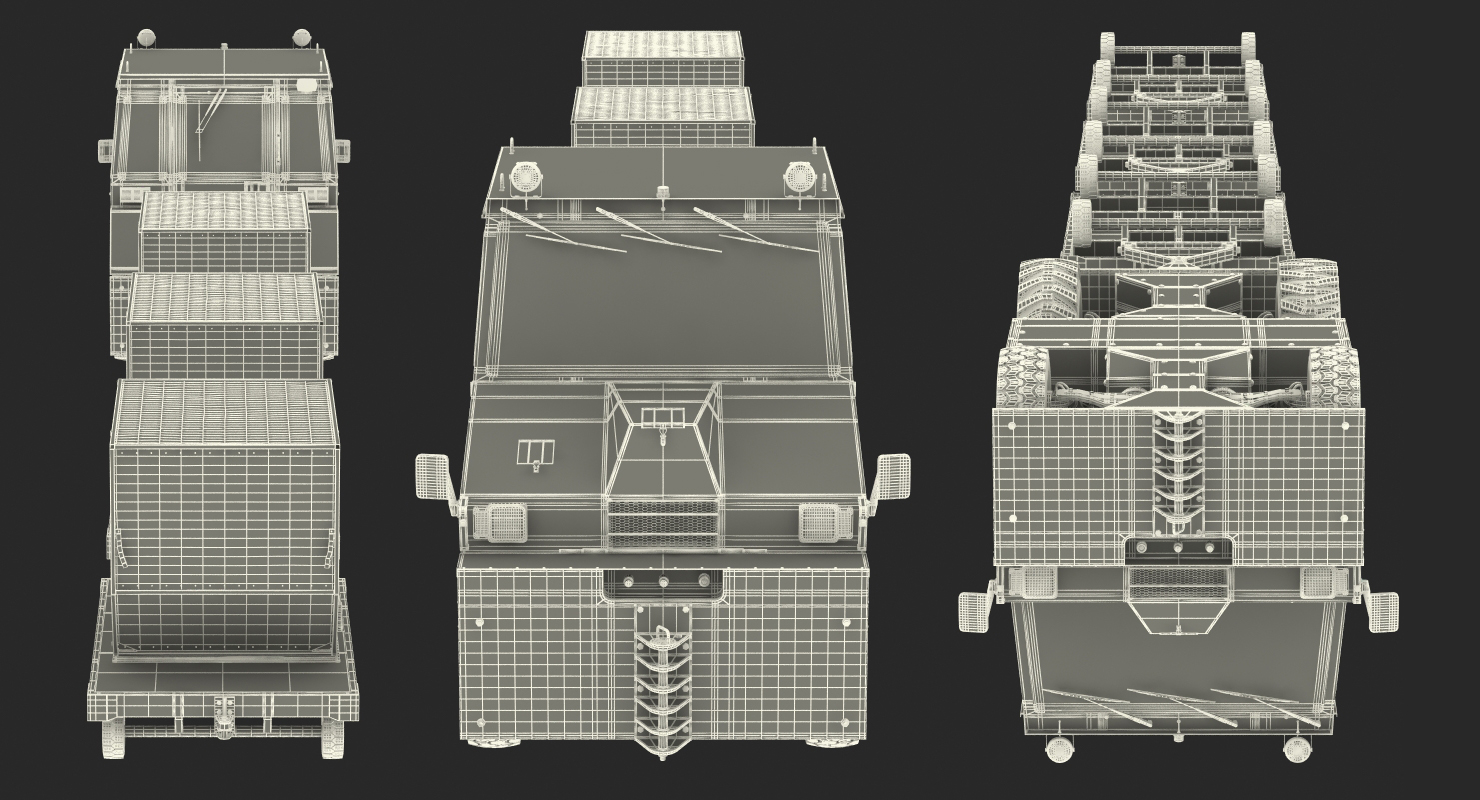 3D model Airport Tug Hallam HE50 and Luggage