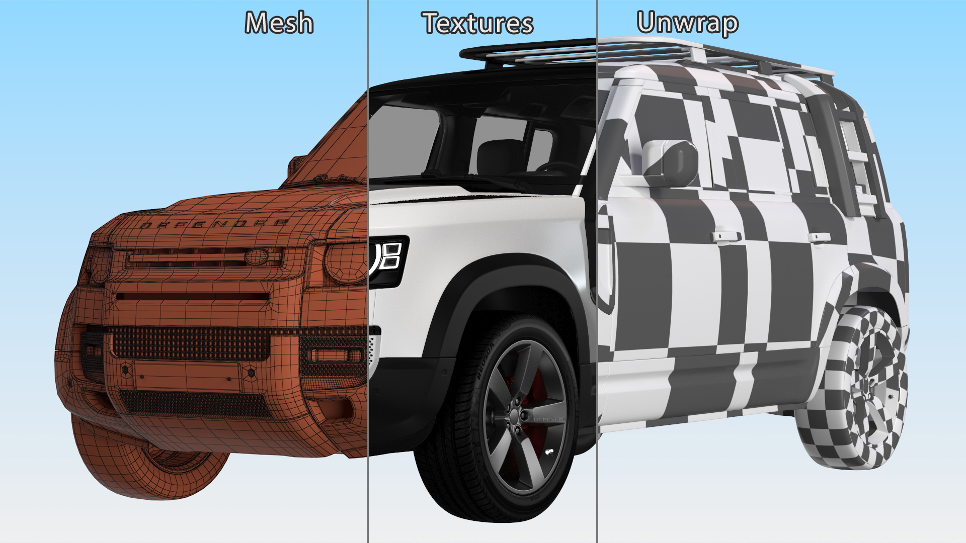 Land Rover Defender Explorer Pack Simple Interior 3D model