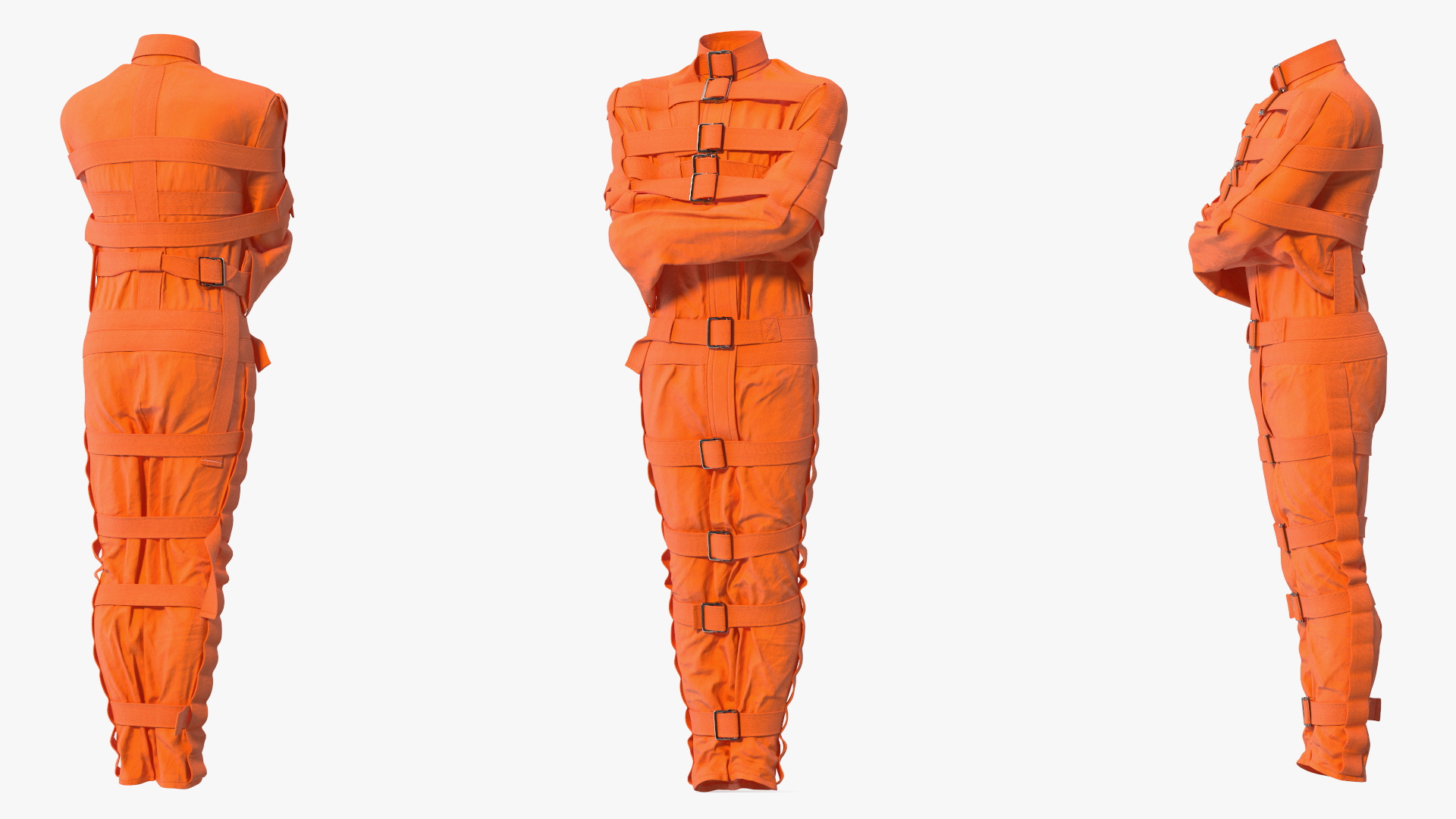 Straitjacket Restraint Apparel Orange 3D