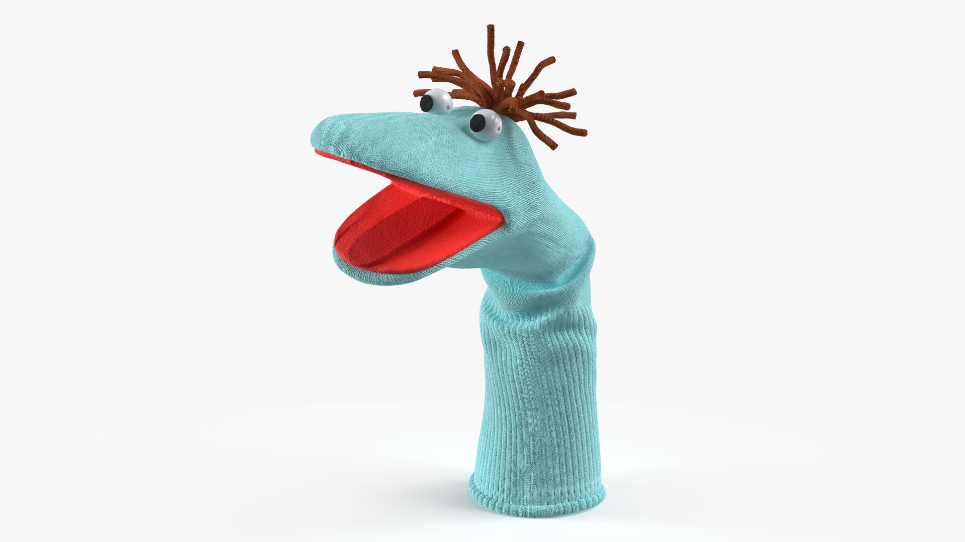 3D model Character Hand Puppet Blue Boy Surprised Pose