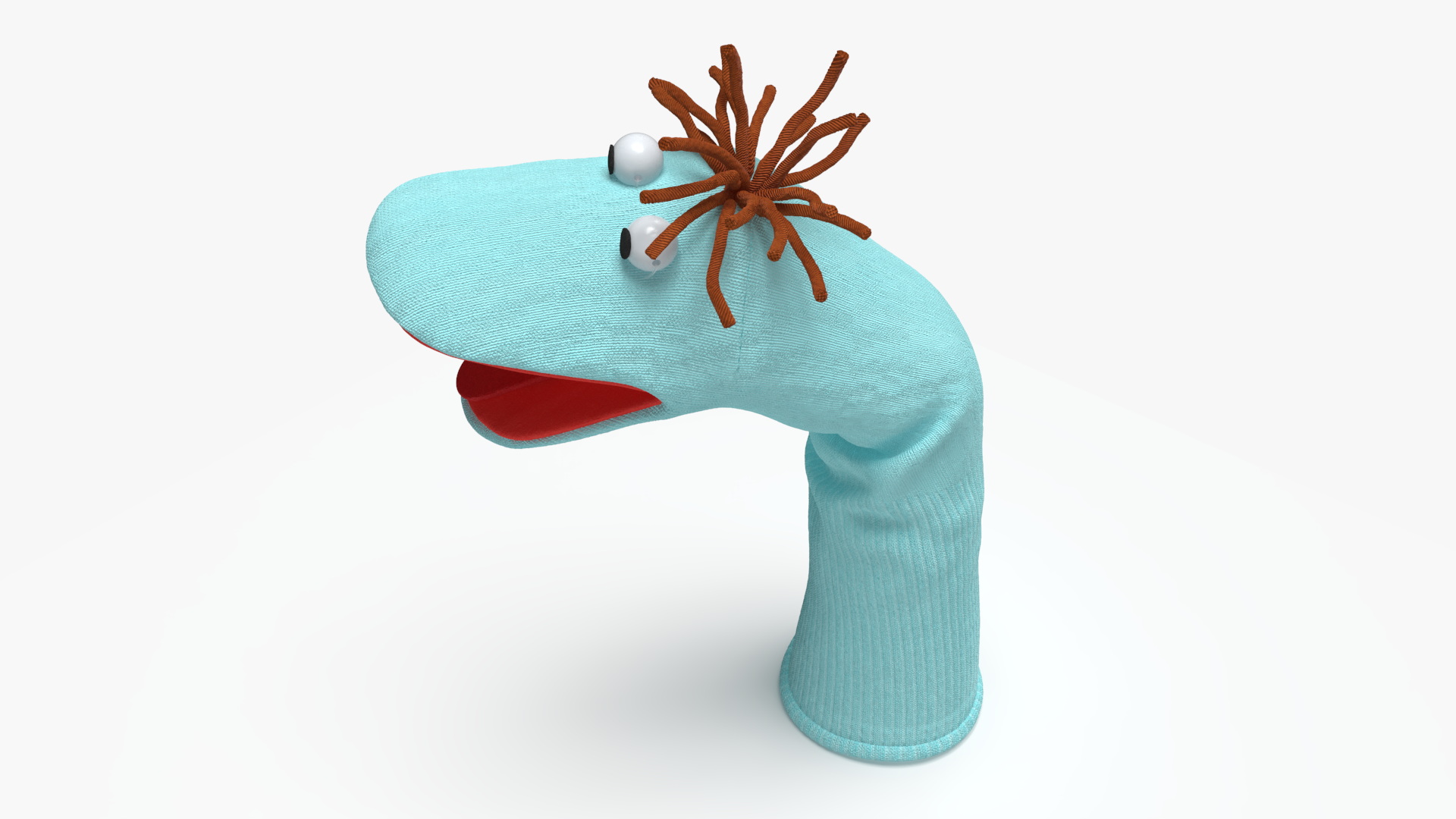 3D model Character Hand Puppet Blue Boy Surprised Pose