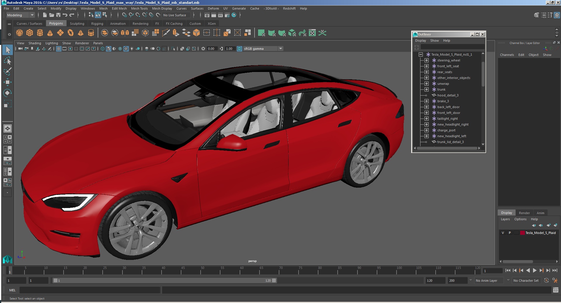 Tesla Model S Plaid 3D model