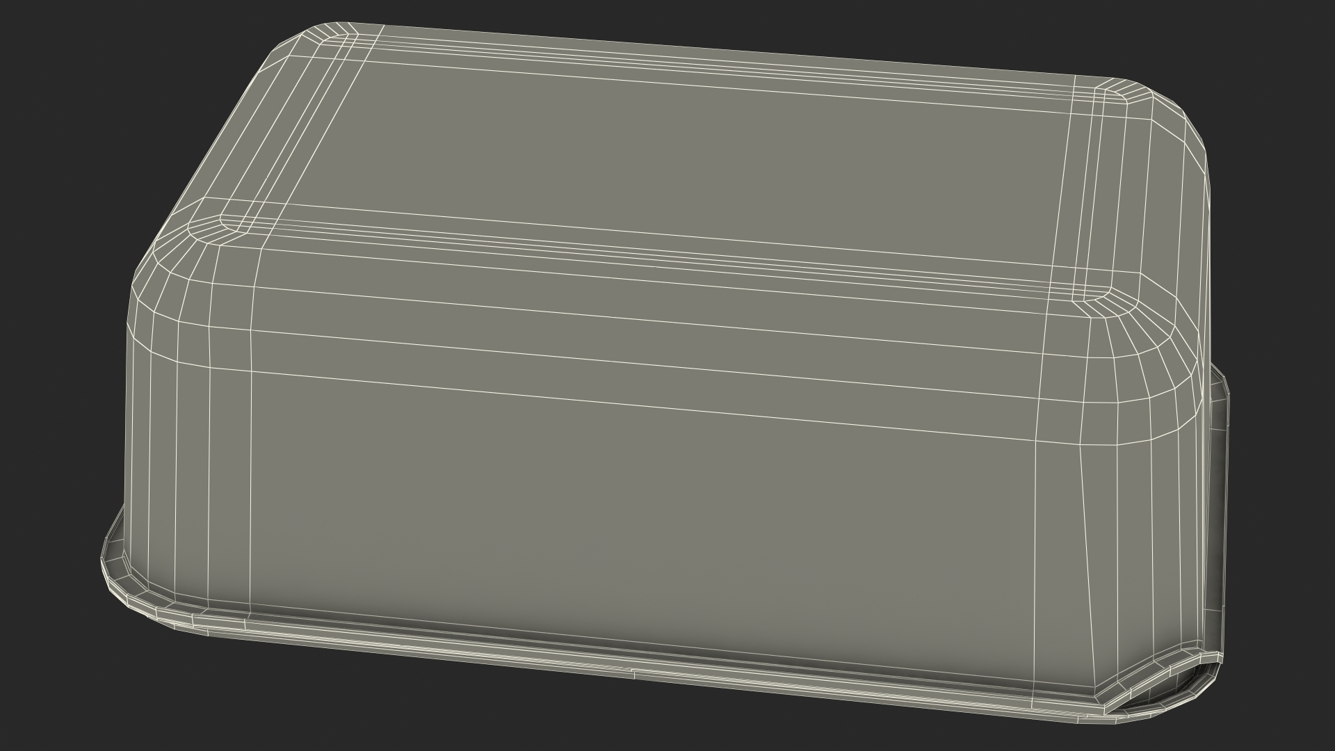 Rectangular Polypropylene Food Container with Lid 3D model
