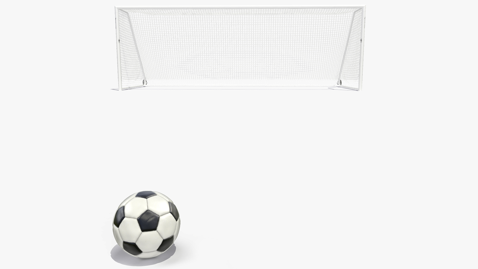 3D model Animated Slowmotion Soccer Ball Hits the Bar and Bounces Back Off
