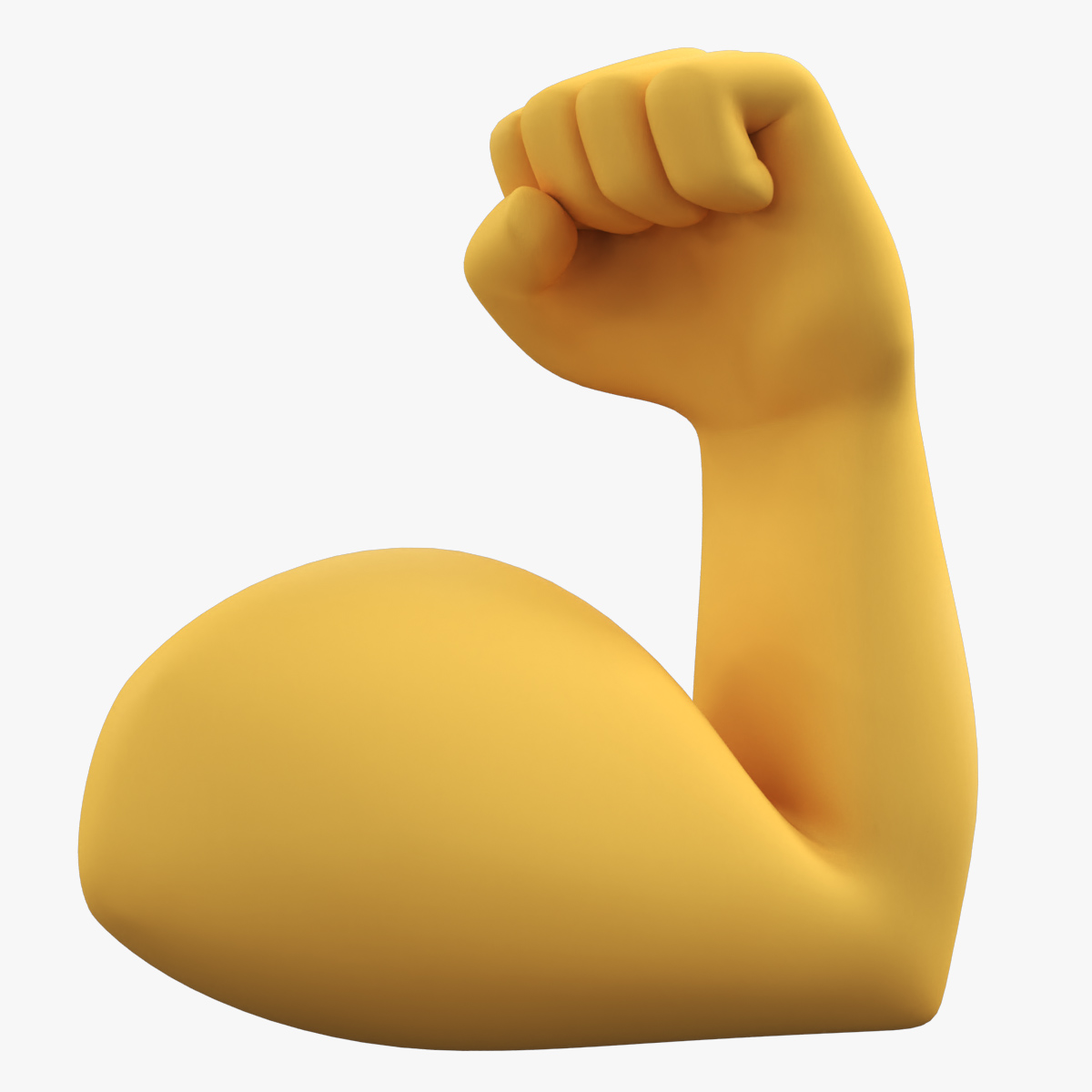 Flexed Bicep Emoji 3D model preview