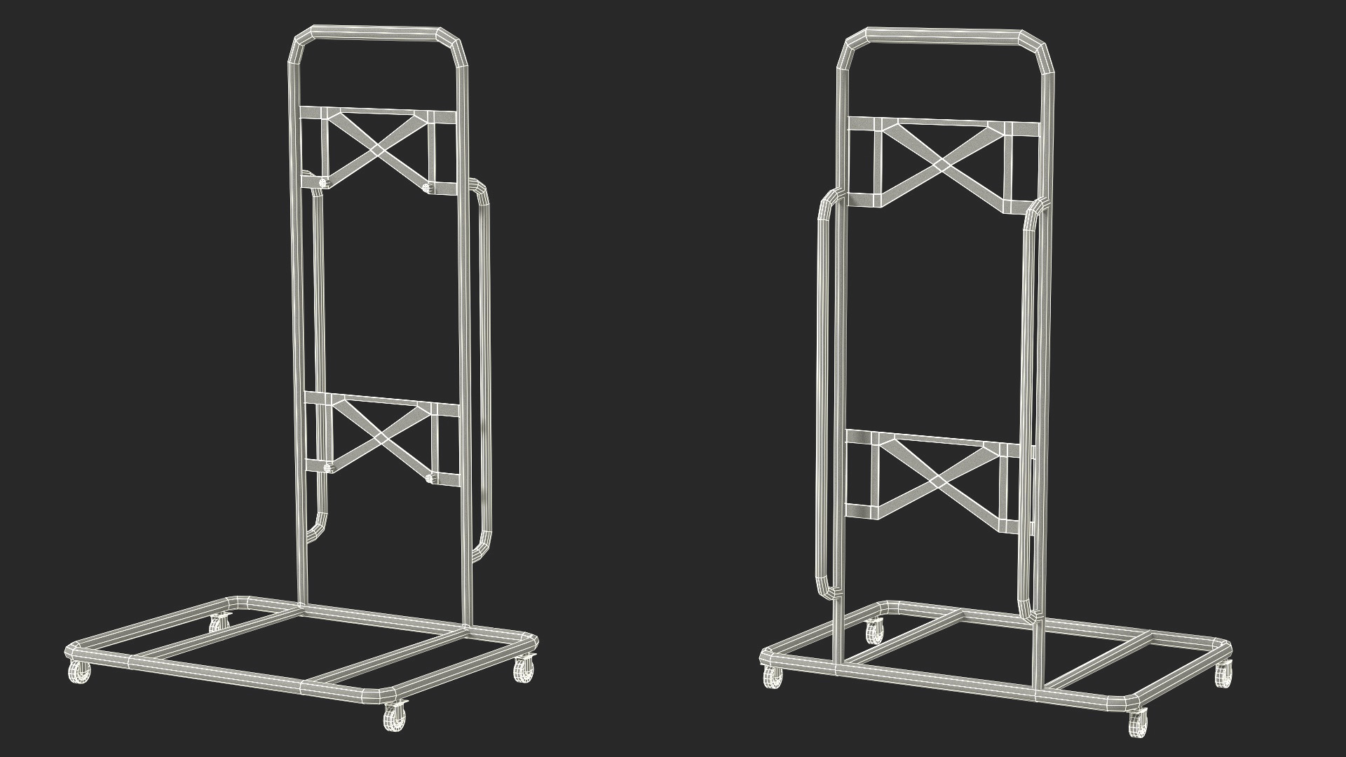 3D model Pit Stop Wheel Cart and Wheels