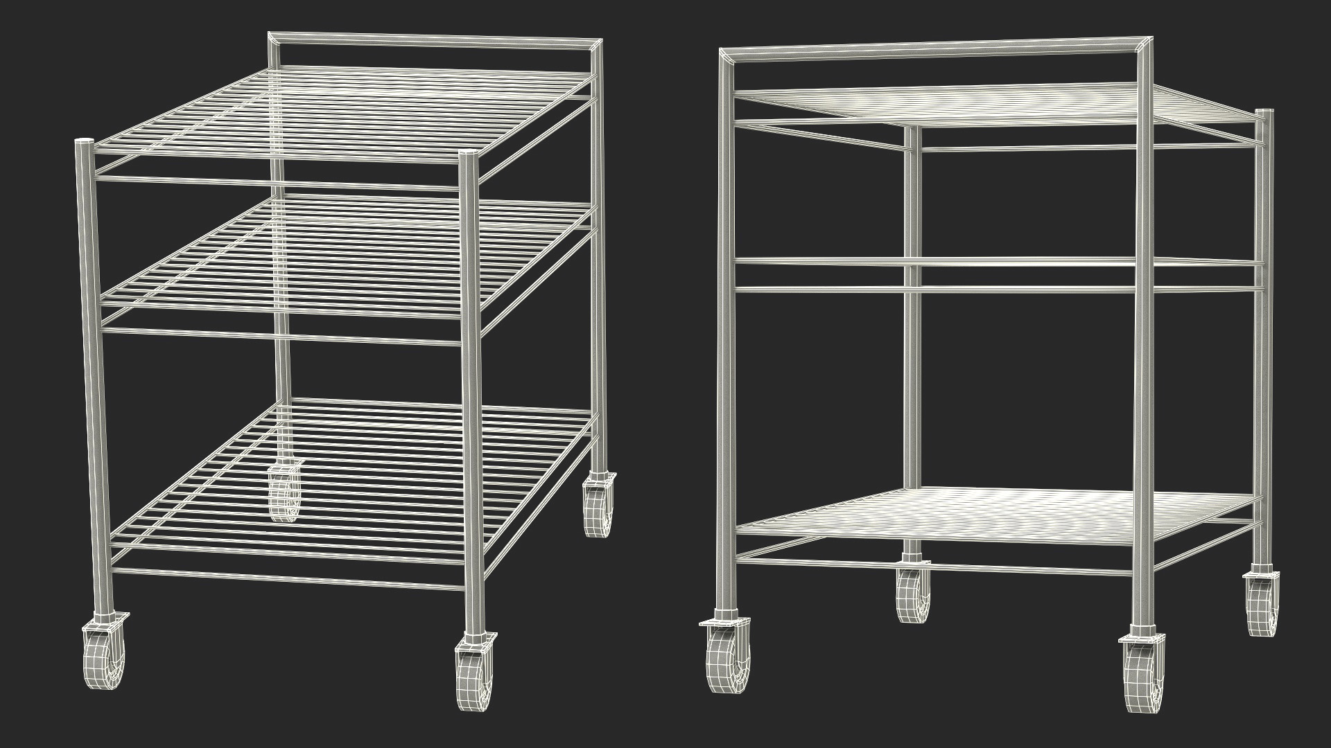 3D model Pit Stop Wheel Cart and Wheels