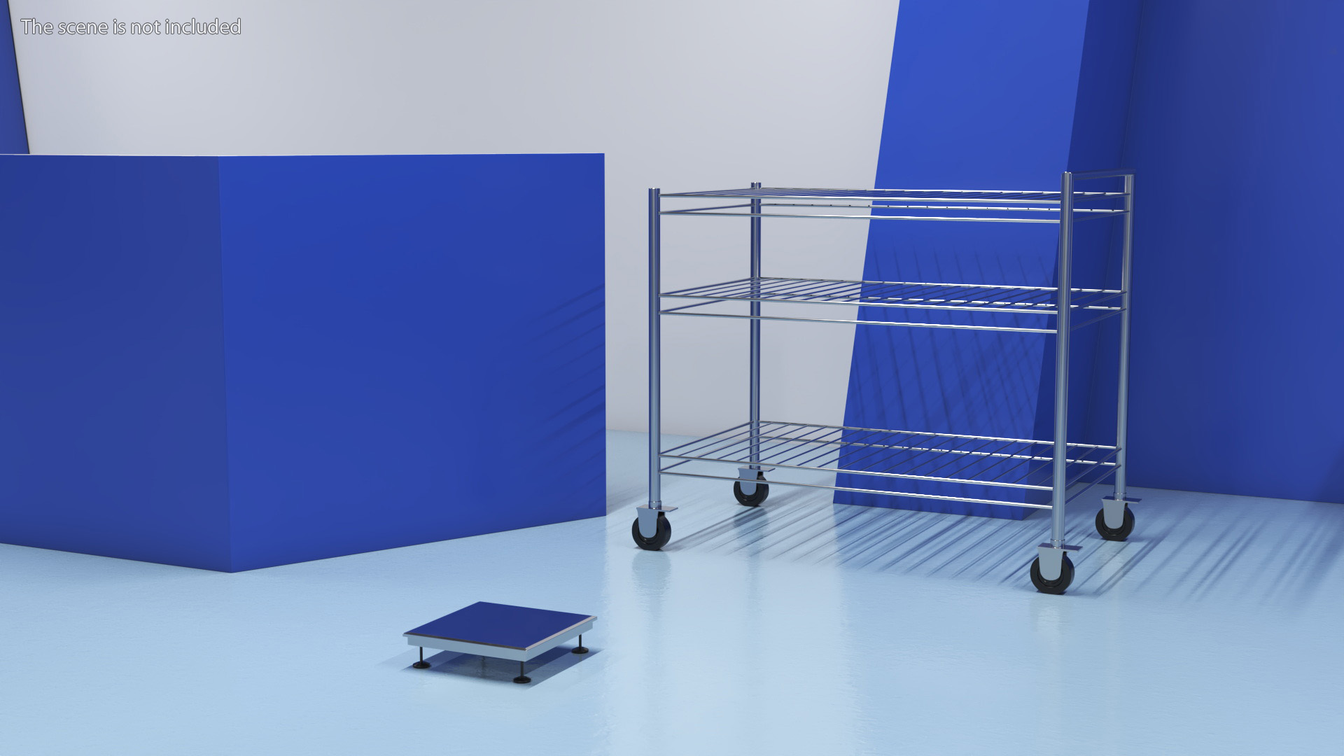 3D model Pit Stop Wheel Cart and Wheels