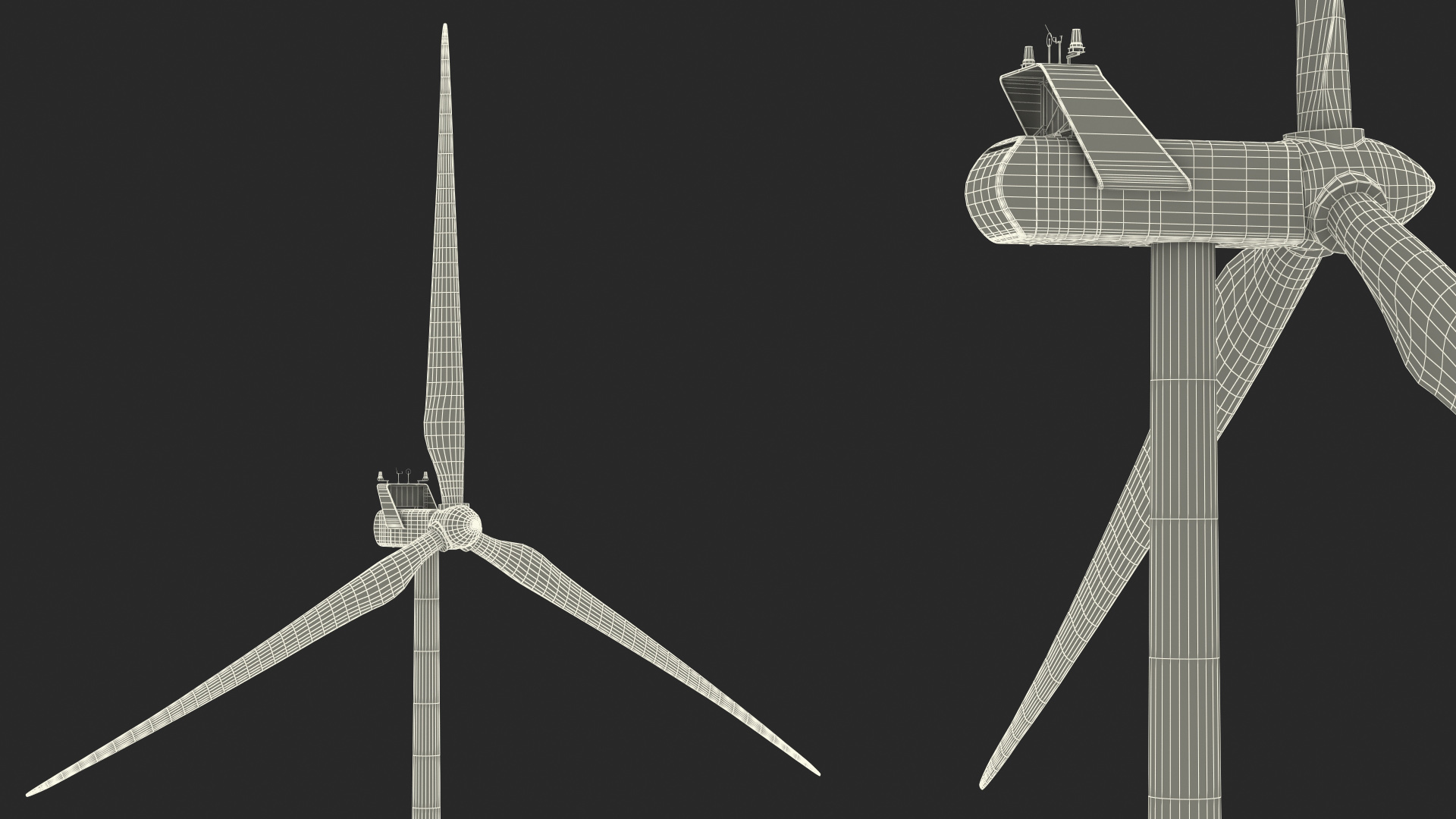 3D model Vestas Horizontal Axis Wind Turbine
