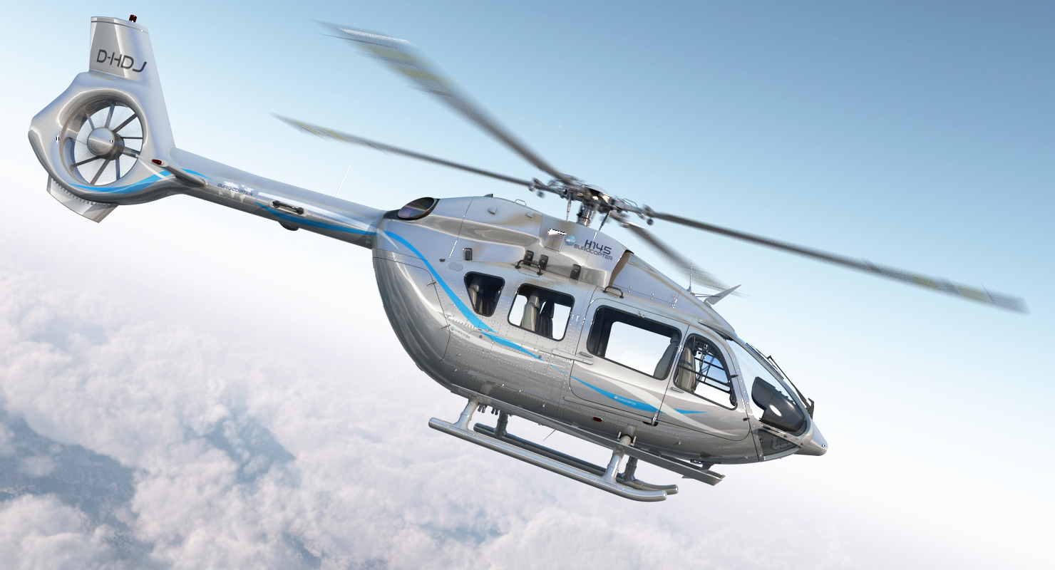 Corporate Transport Helicopter Airbus H145 3D