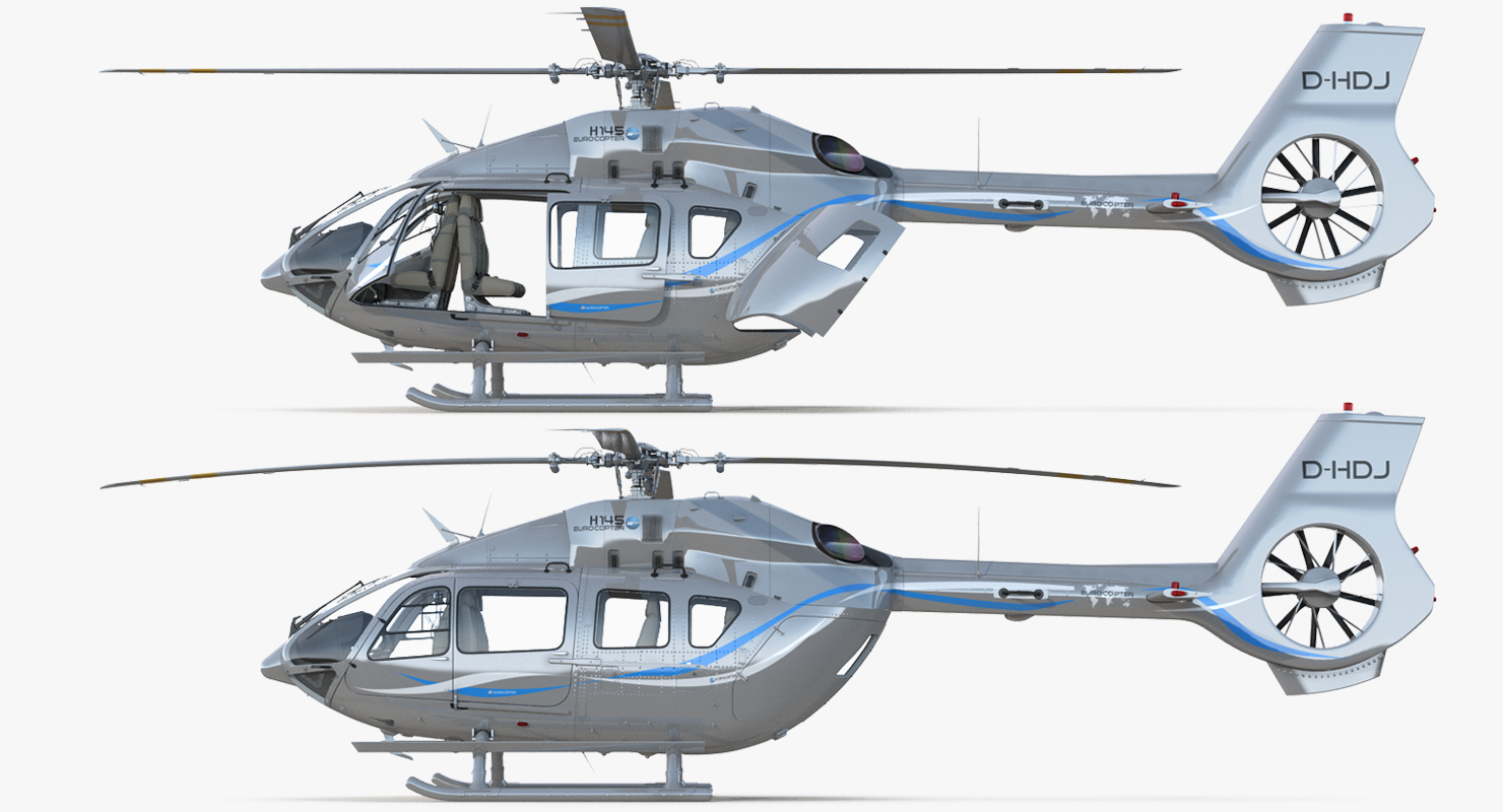 Corporate Transport Helicopter Airbus H145 3D