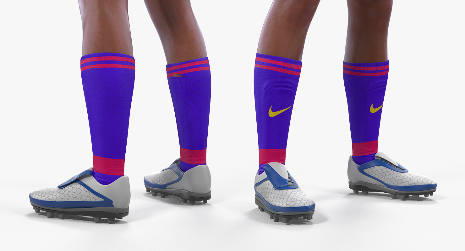 Soccer or Football Player Barcelona Rigged 3D