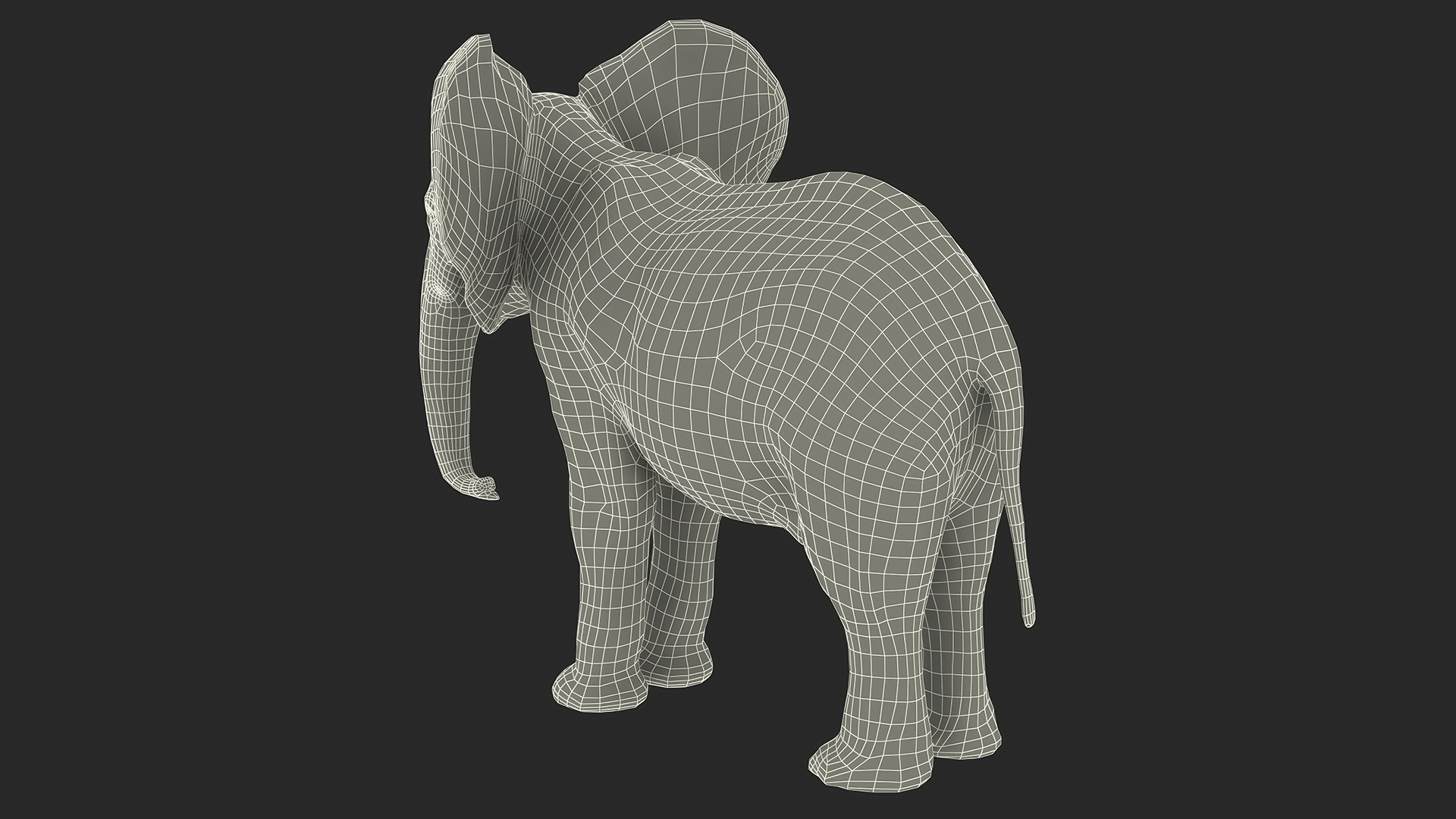 Baby Elephant Rigged Fur 3D model
