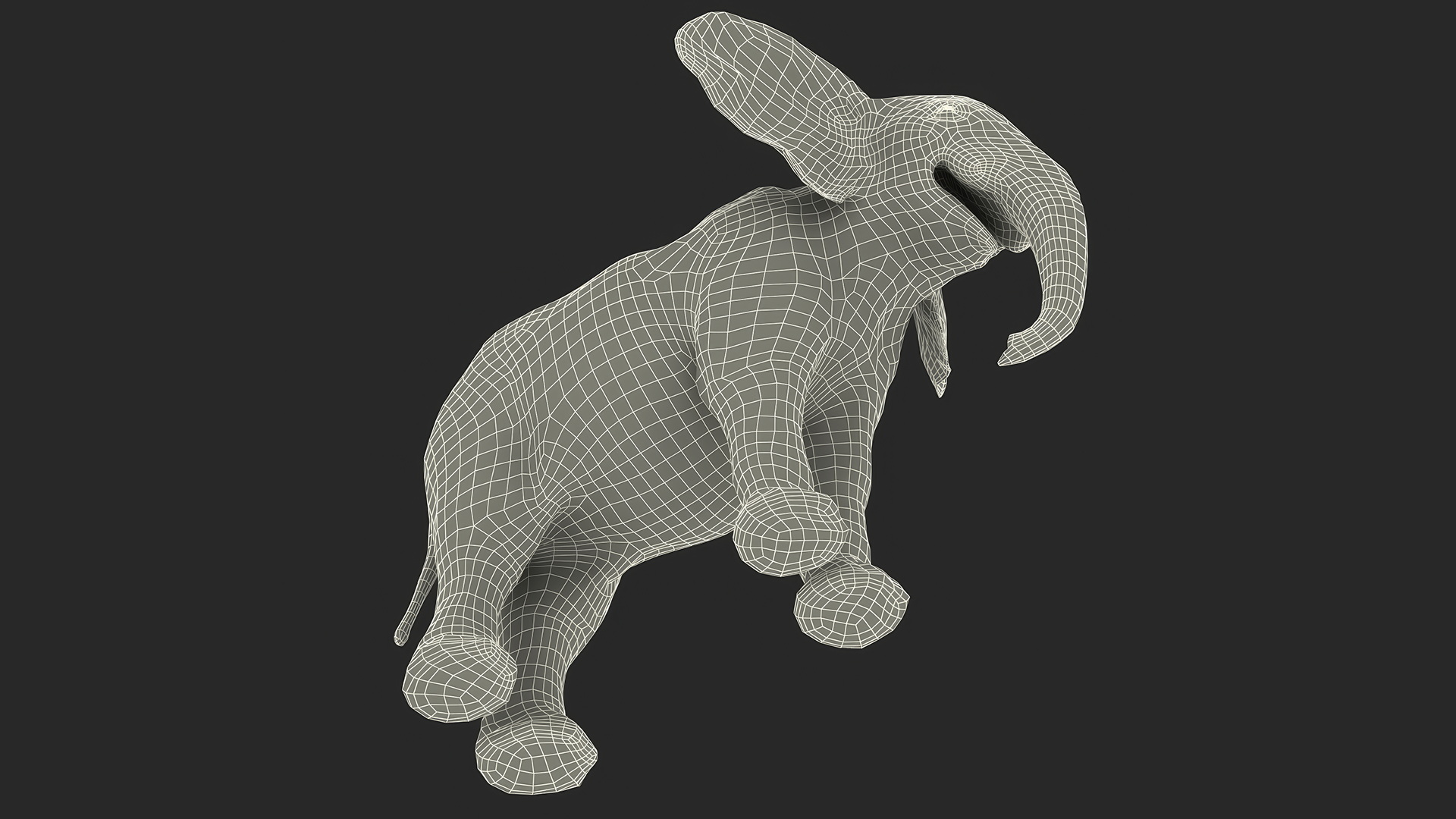 Baby Elephant Rigged Fur 3D model