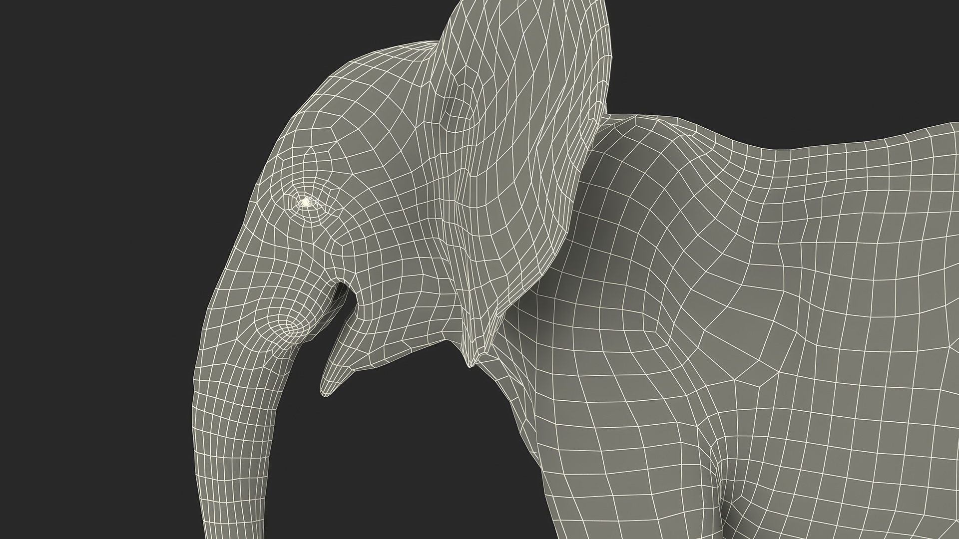 Baby Elephant Rigged Fur 3D model