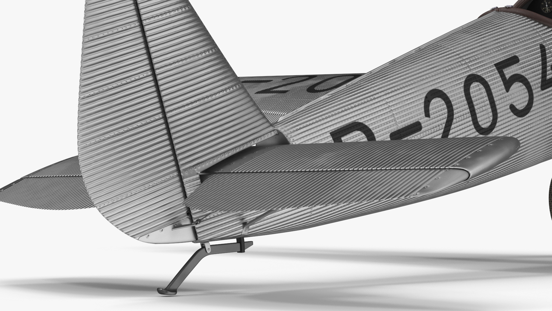 3D model A-50 Junior Junkers Airplane Rigged