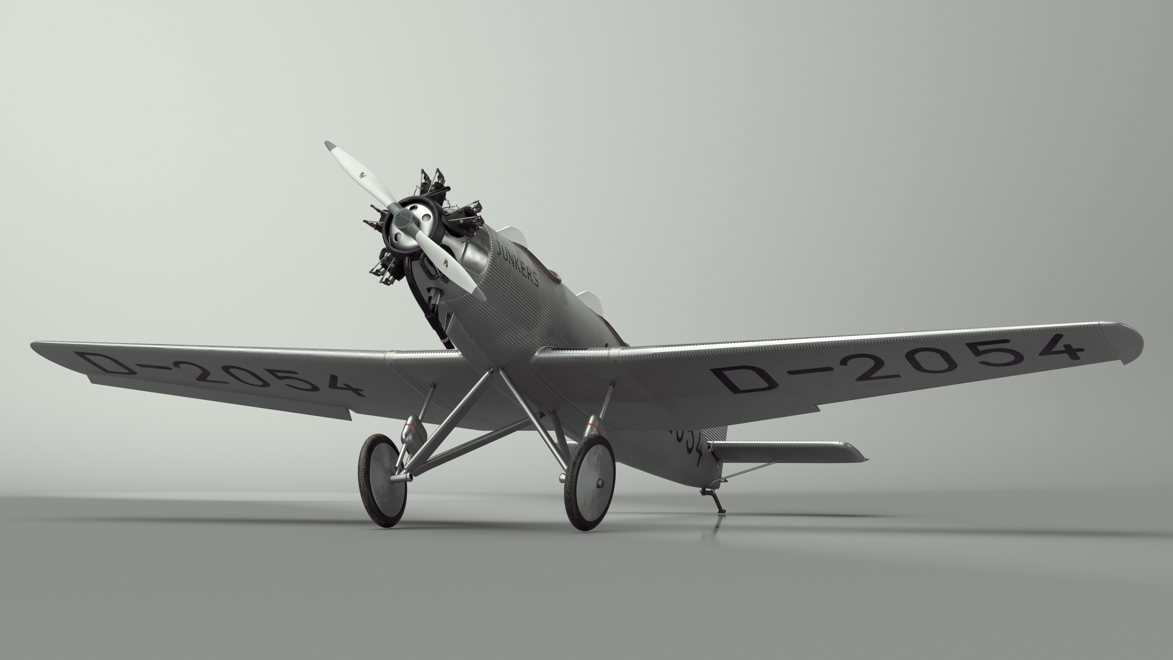 3D model A-50 Junior Junkers Airplane Rigged