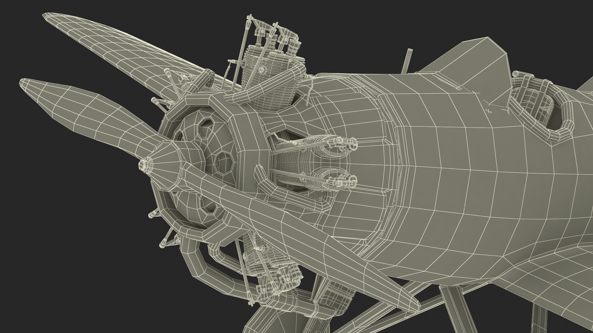 3D model A-50 Junior Junkers Airplane Rigged