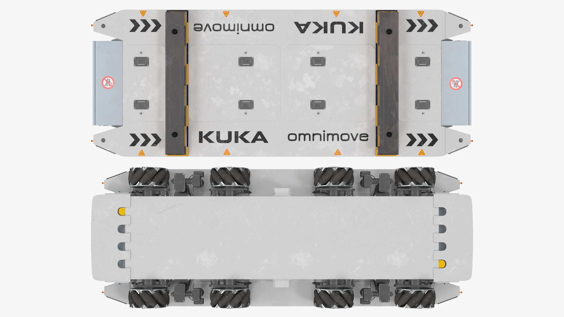 Dirty Omnimove Platform KUKA White 3D model