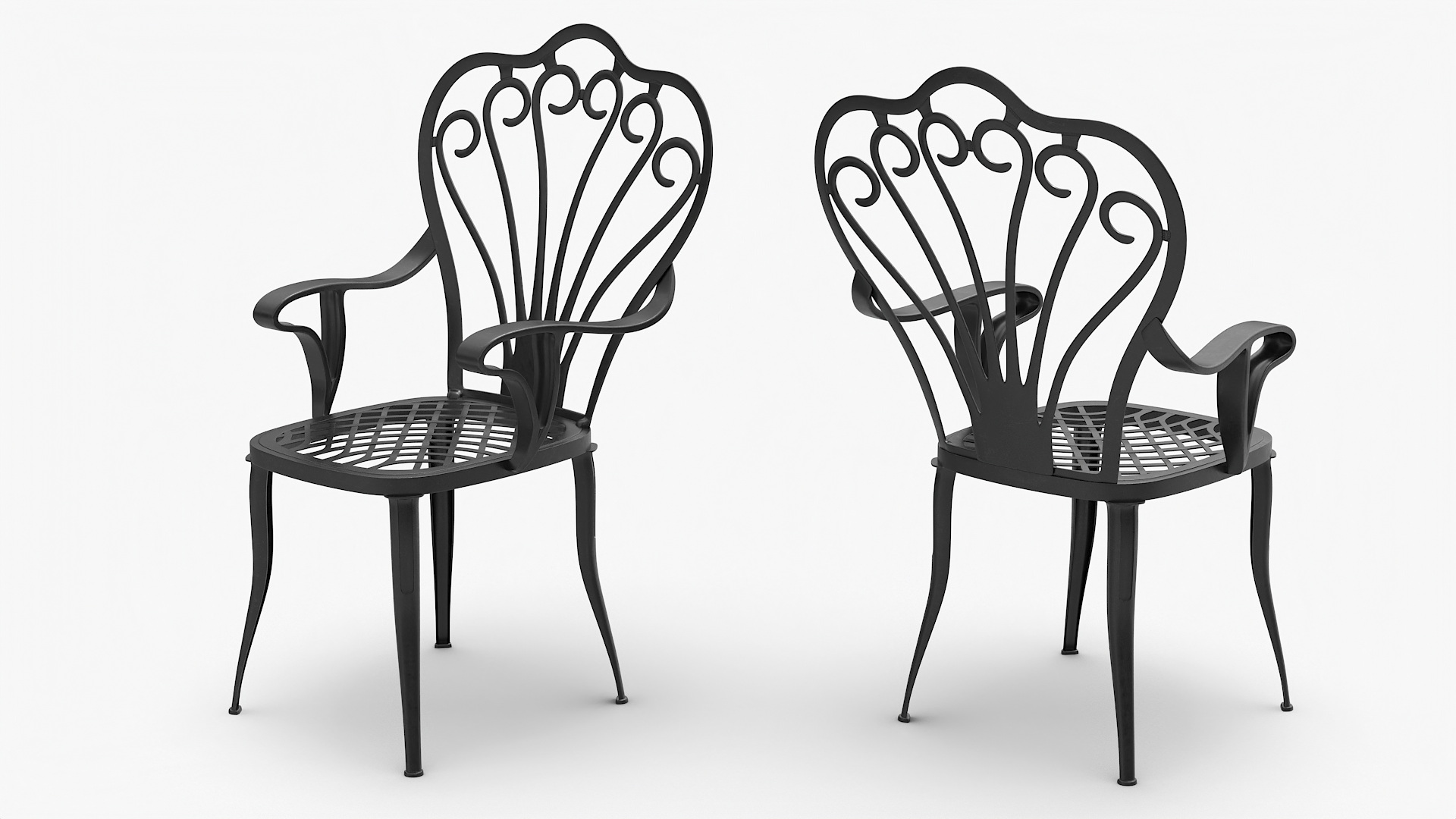 Garden Furniture under Patio Umbrella 3D
