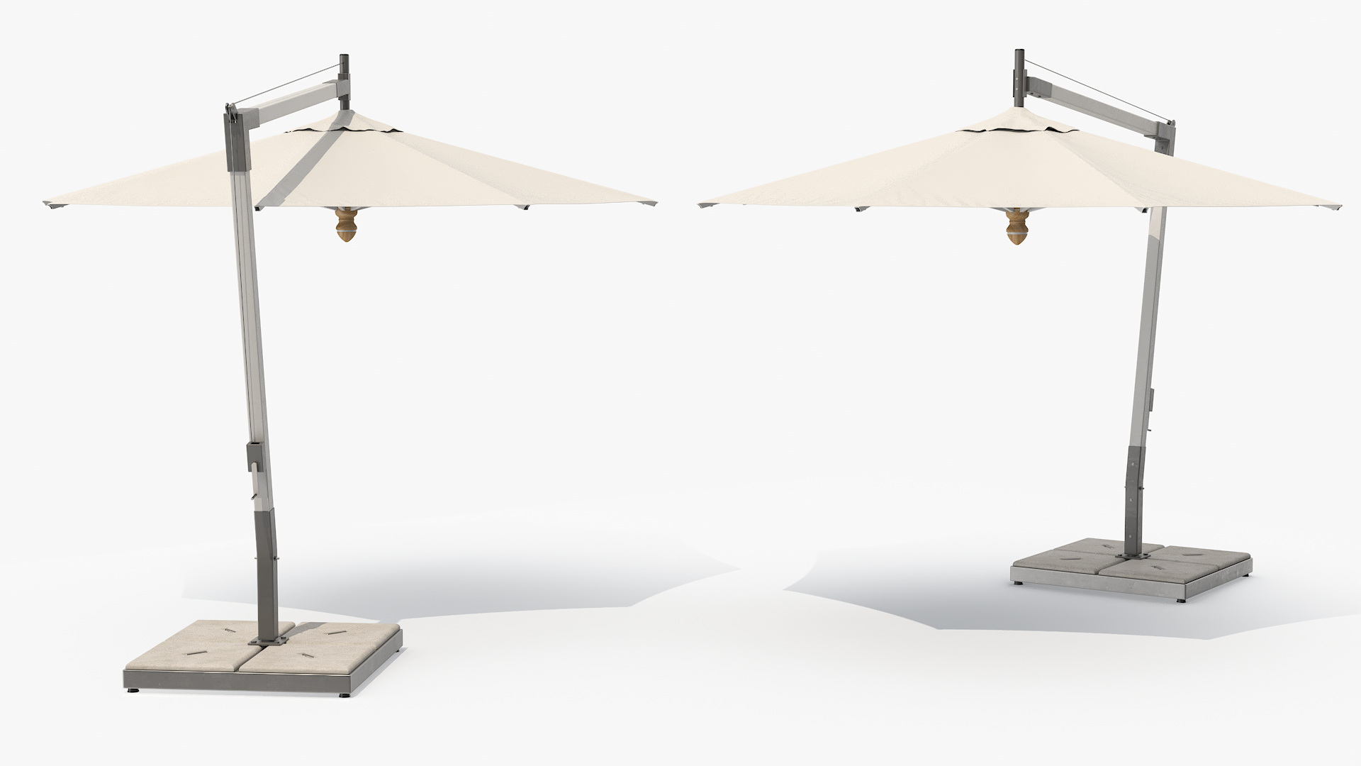 Garden Furniture under Patio Umbrella 3D