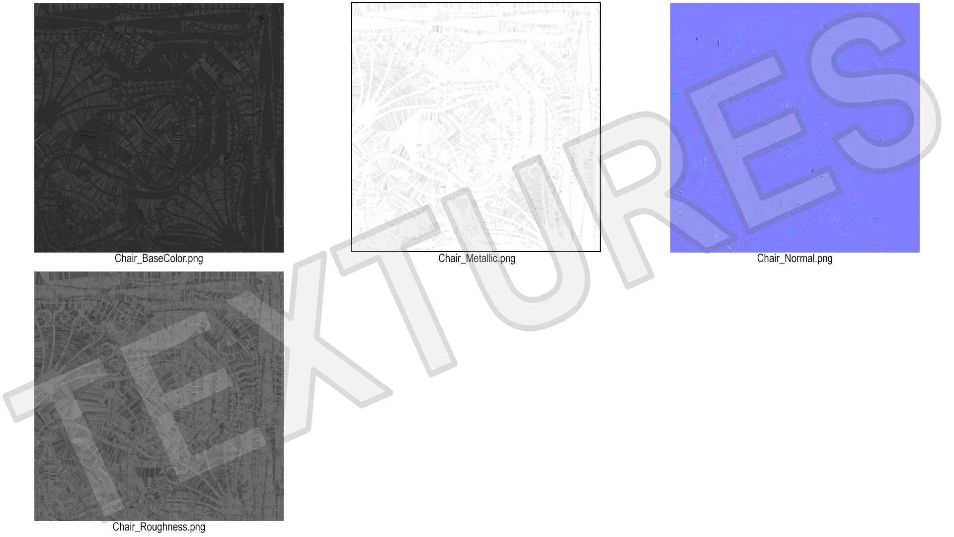 Garden Furniture under Patio Umbrella 3D