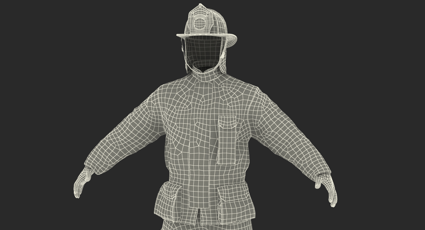 US Firefighter Uniform 3D