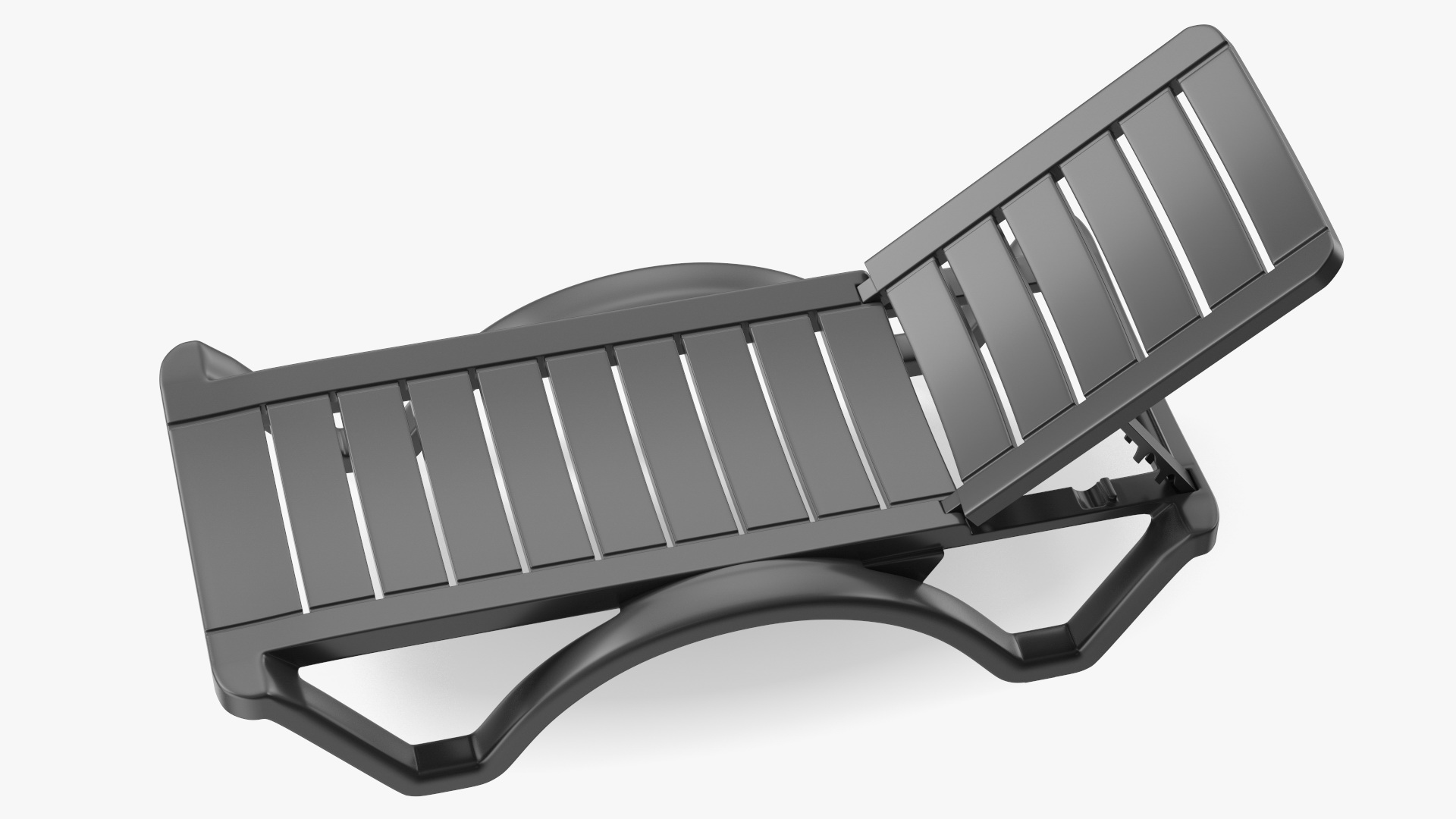 Black Plastic Outdoor Lounger 3D model