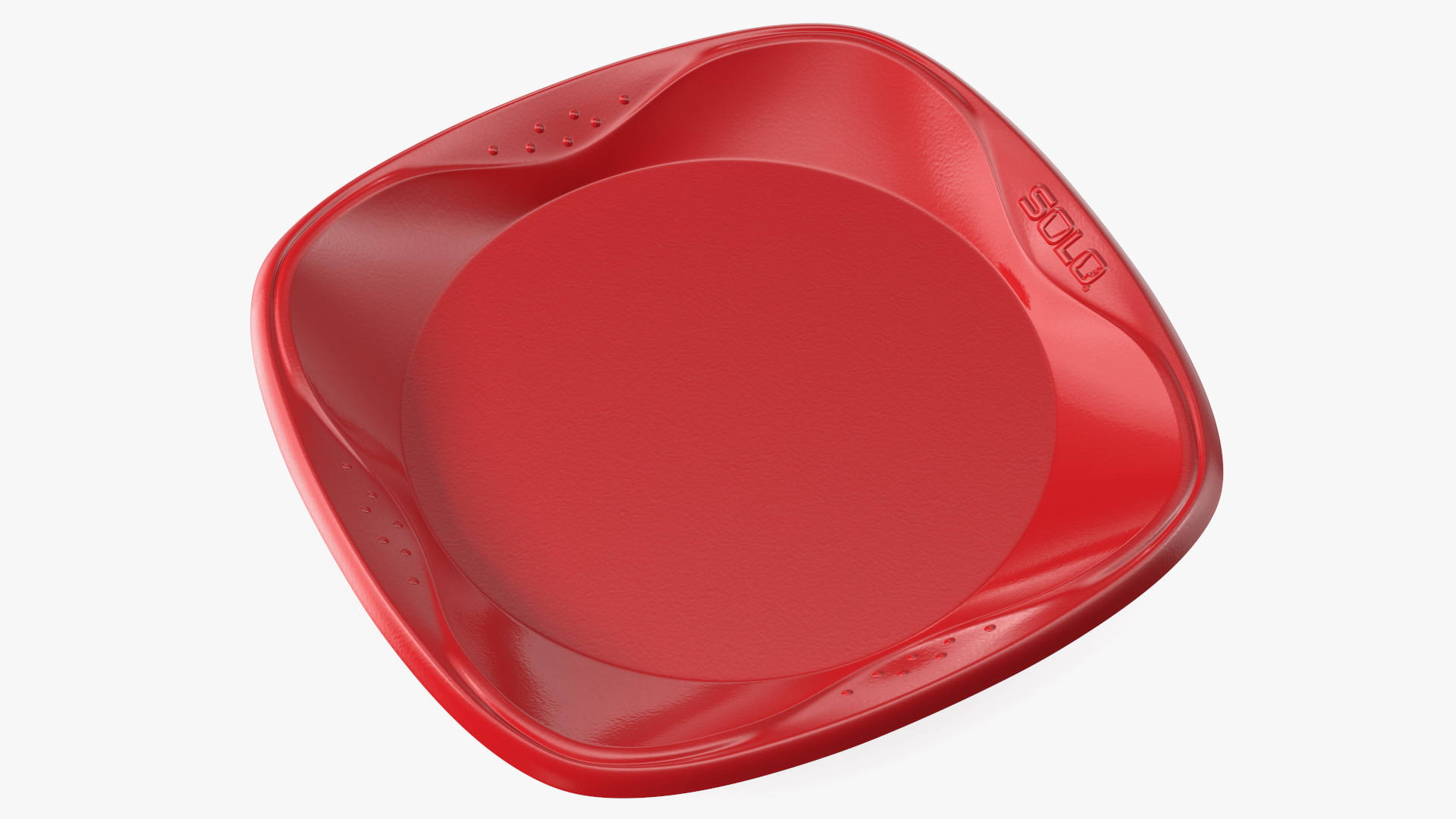 3D model Solo Squared Plastic Plate Red