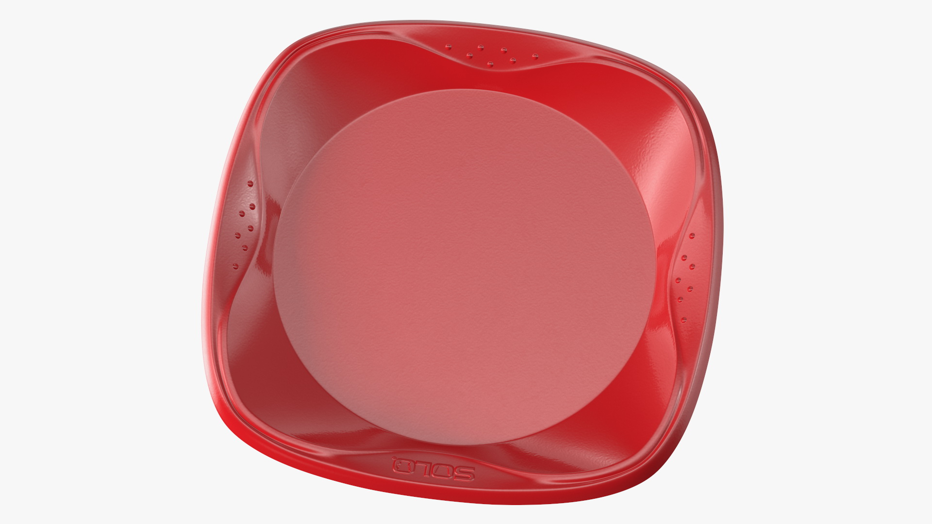 3D model Solo Squared Plastic Plate Red