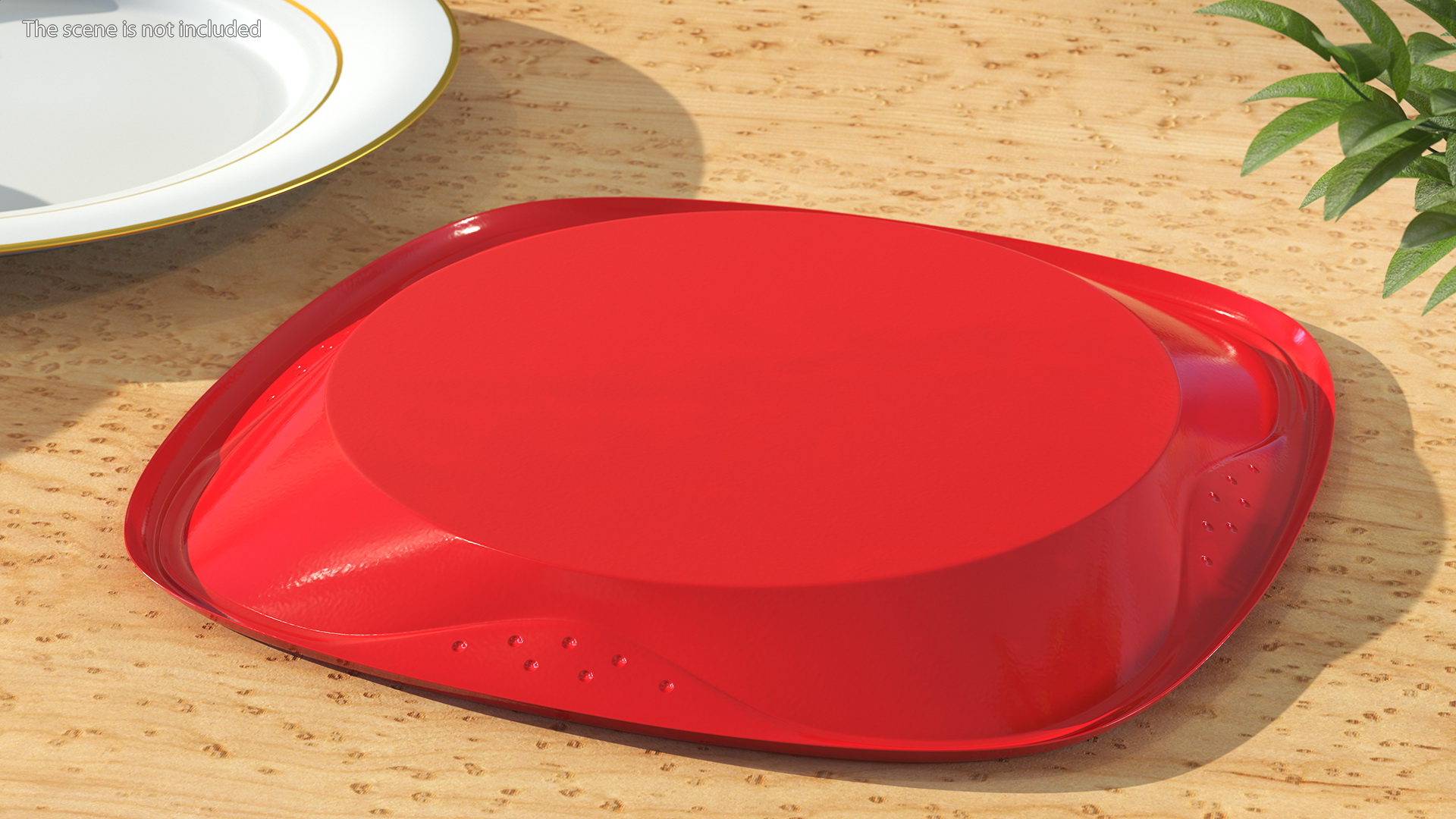 3D model Solo Squared Plastic Plate Red