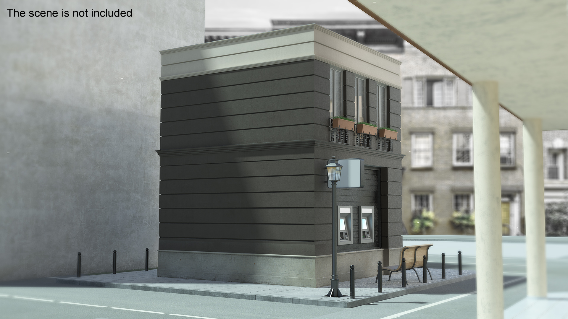 3D model Small Office Building Fur