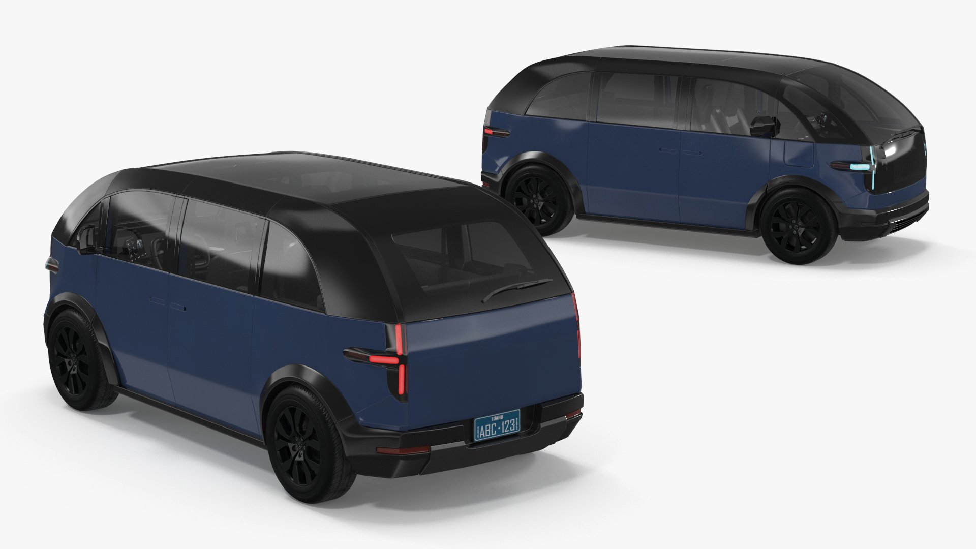 3D Canoo Electric Van Premium Blue