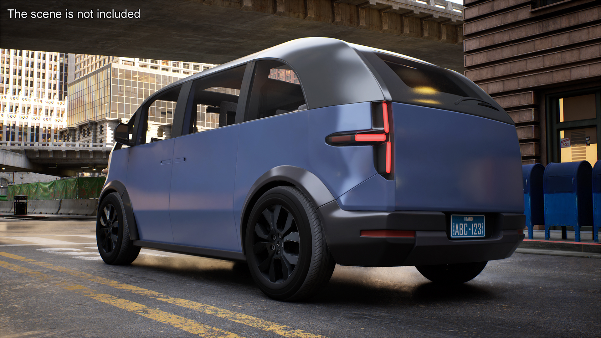 3D Canoo Electric Van Premium Blue
