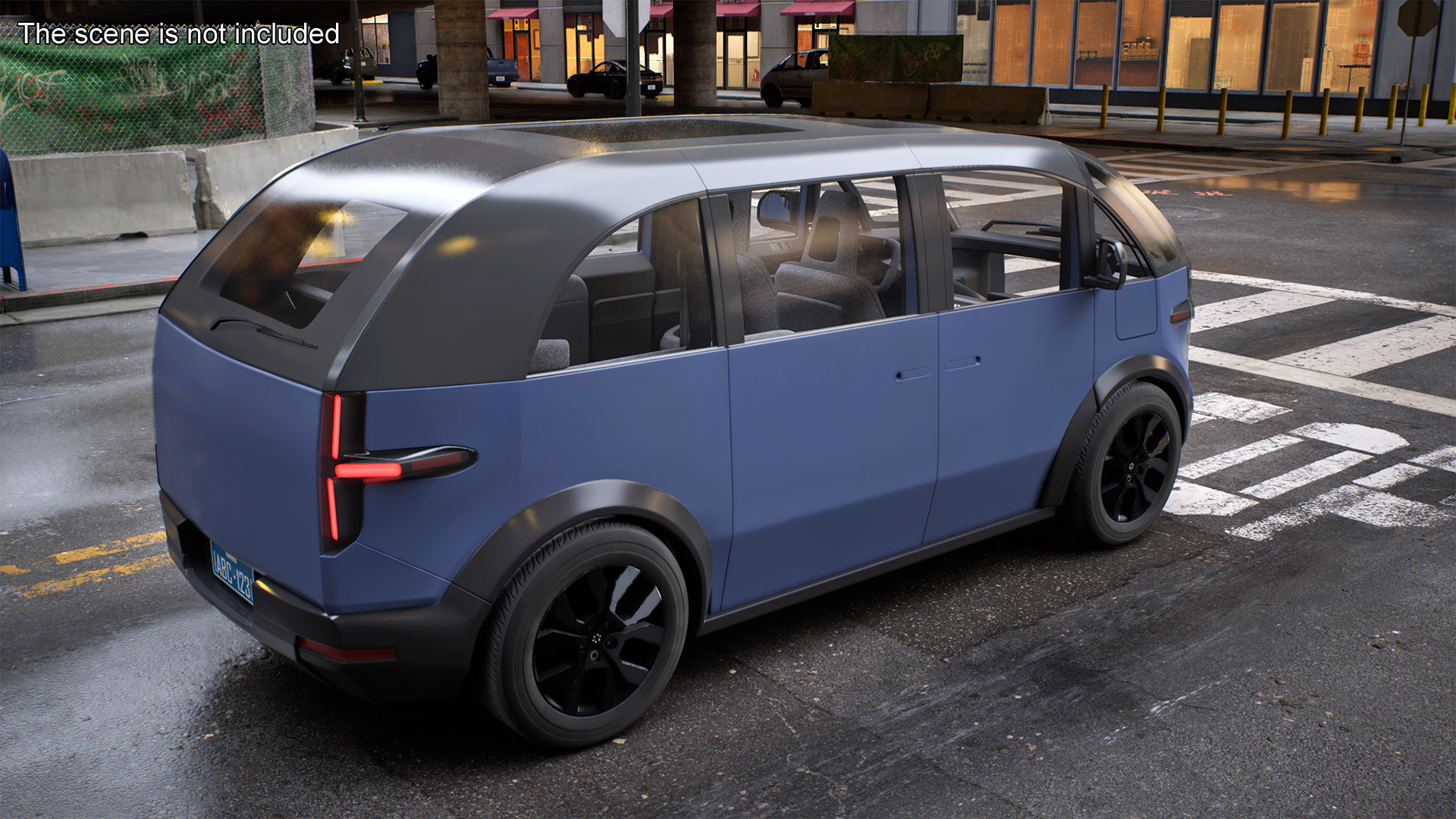 3D Canoo Electric Van Premium Blue