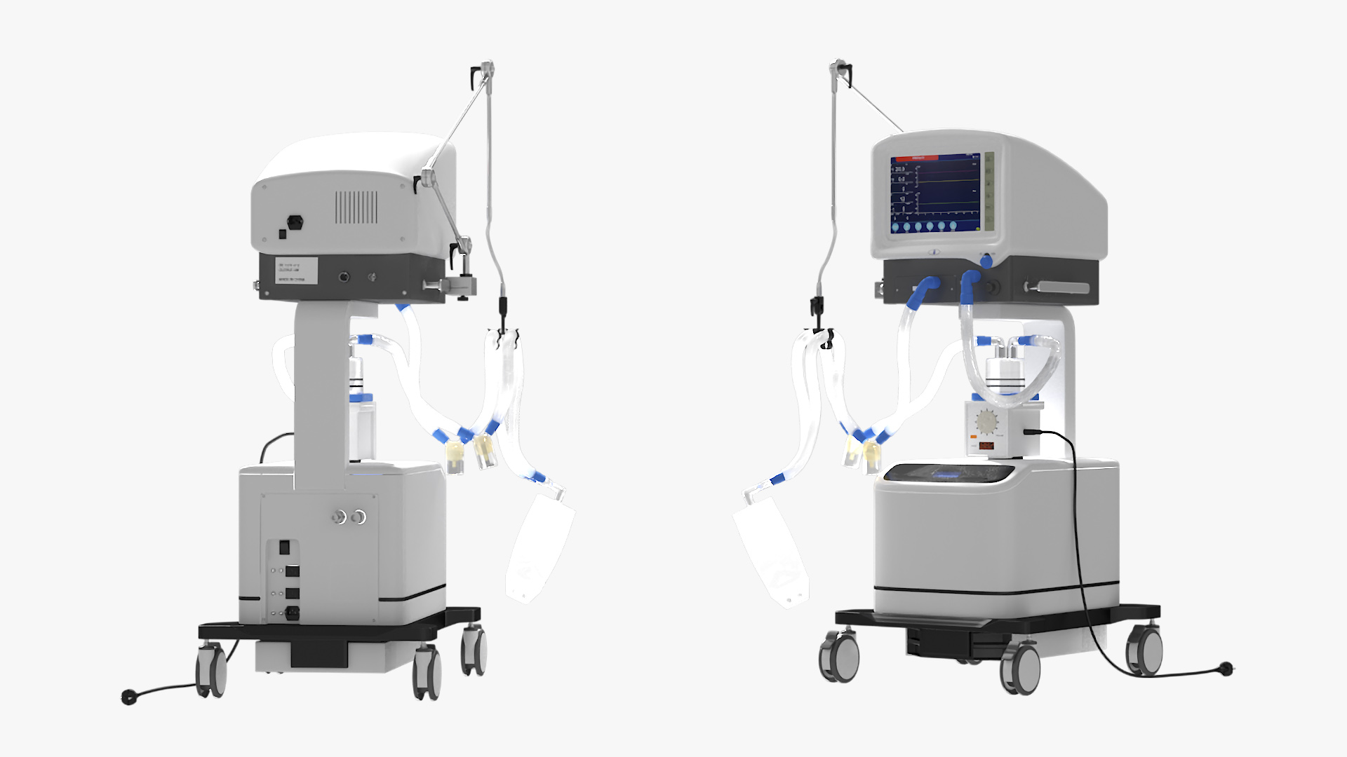 3D Large Pediatric Hospital Ward with People