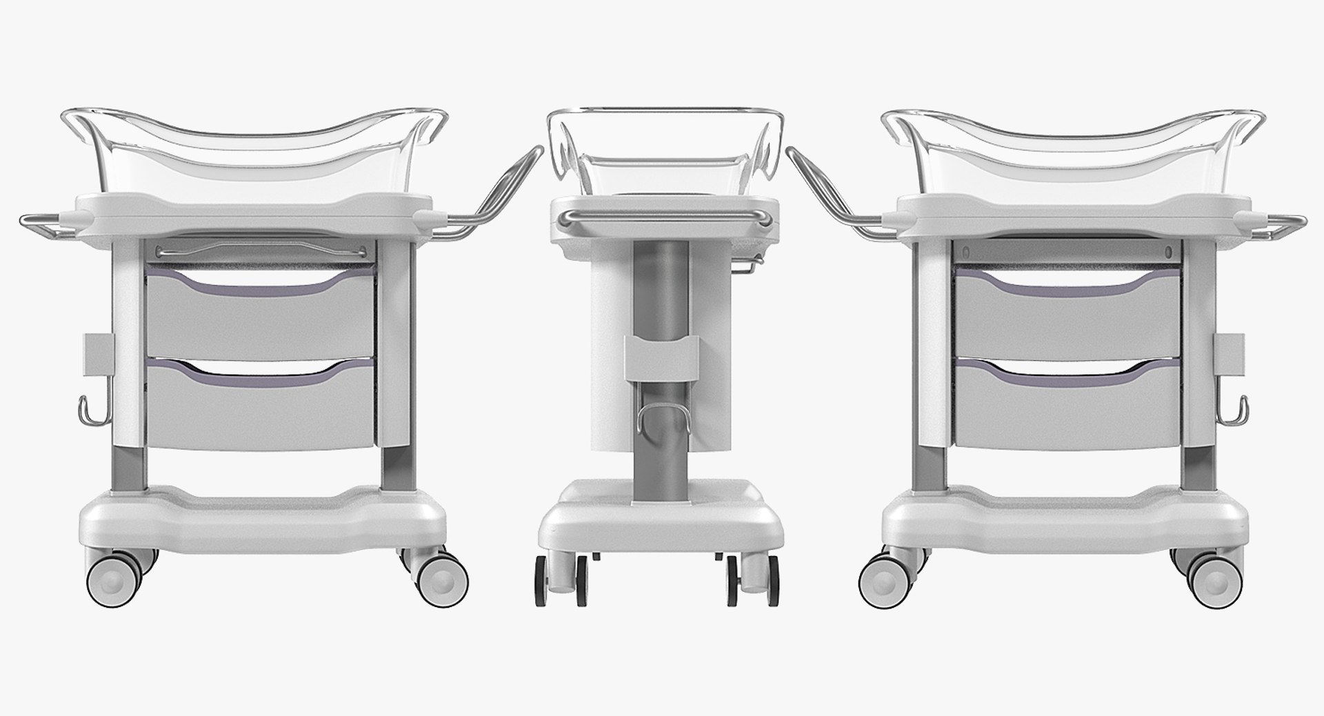 3D Large Pediatric Hospital Ward with People