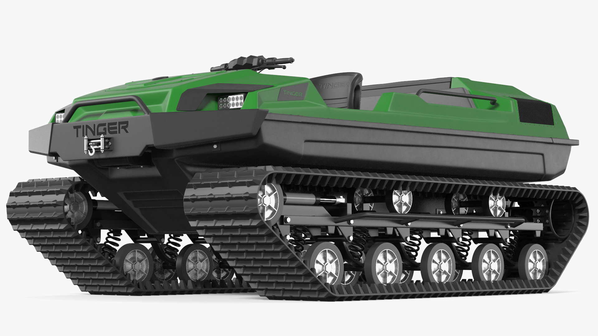 High Mobility Vehicle Tinger Track No Roof 3D