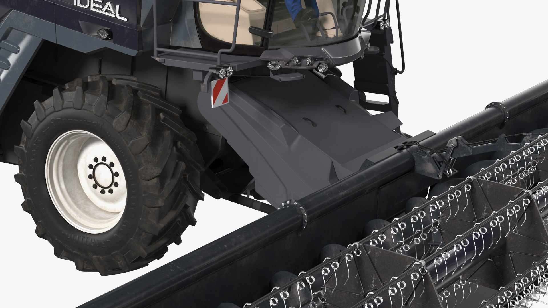 3D model Driver Harvester Massey Ferguson Ideal Rigged