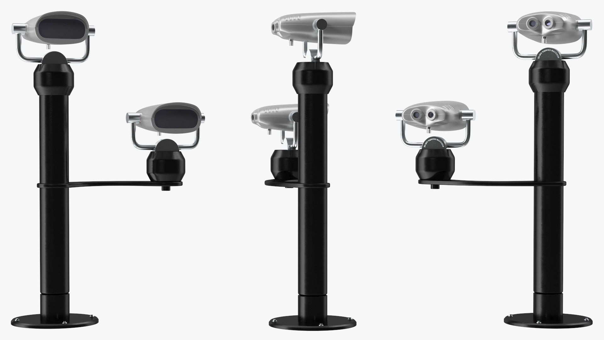 3D model Tower Optical Binocular Viewer Dual