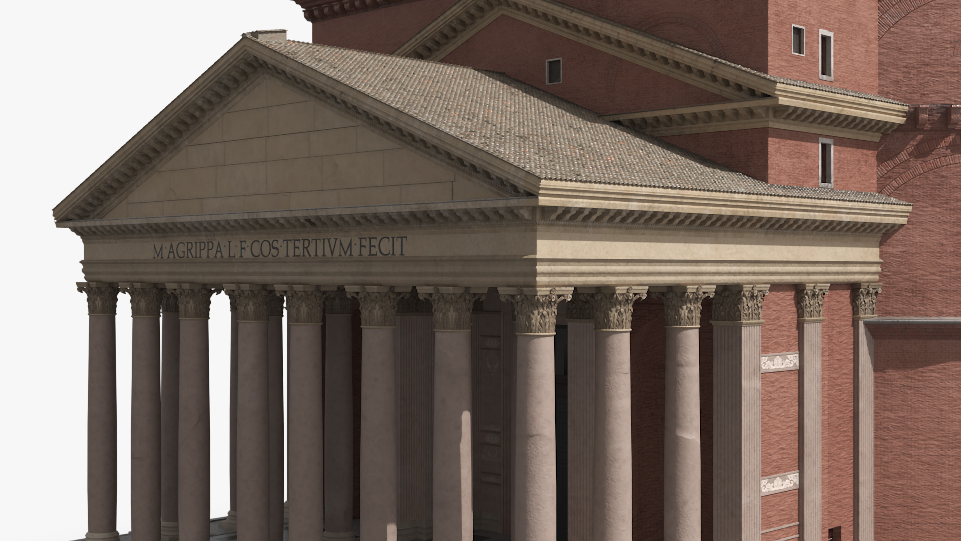 Classical Roman Pantheon Building New 3D