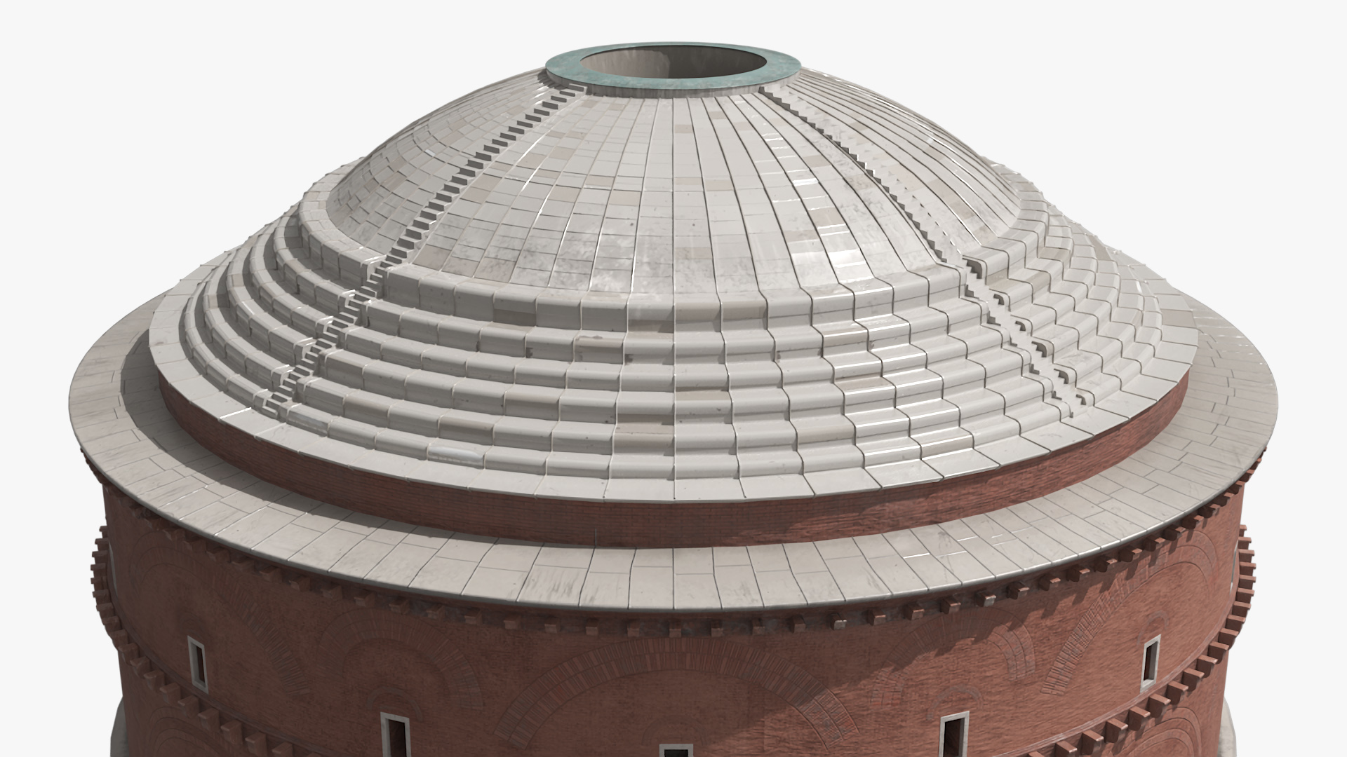 Classical Roman Pantheon Building New 3D