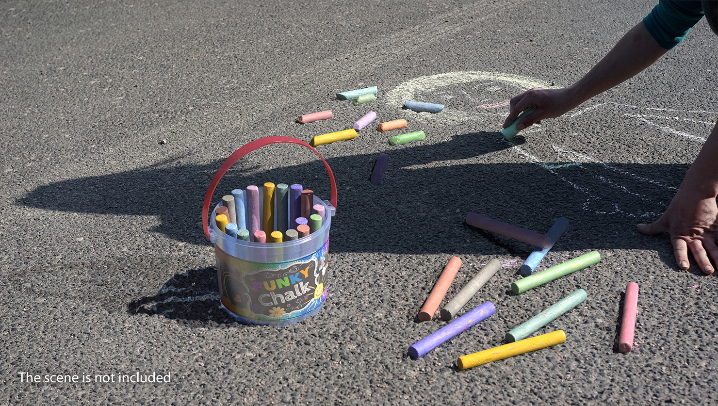 3D Coloured Chalk Bucket