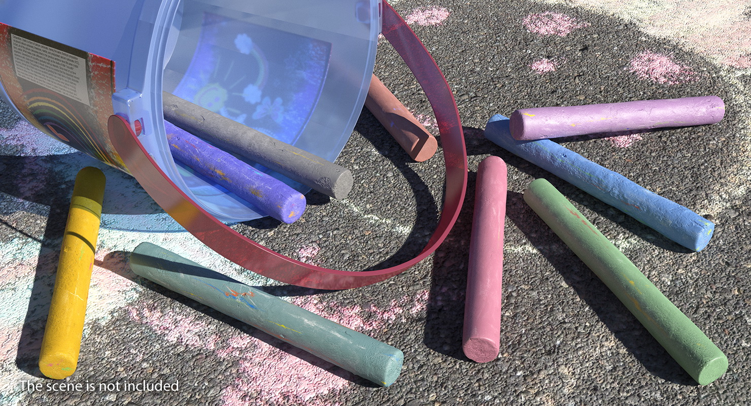 3D Coloured Chalk Bucket