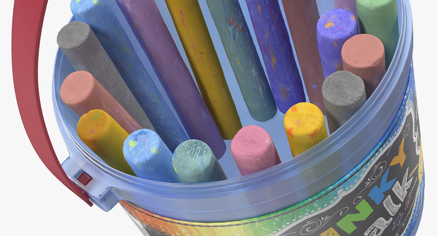 3D Coloured Chalk Bucket