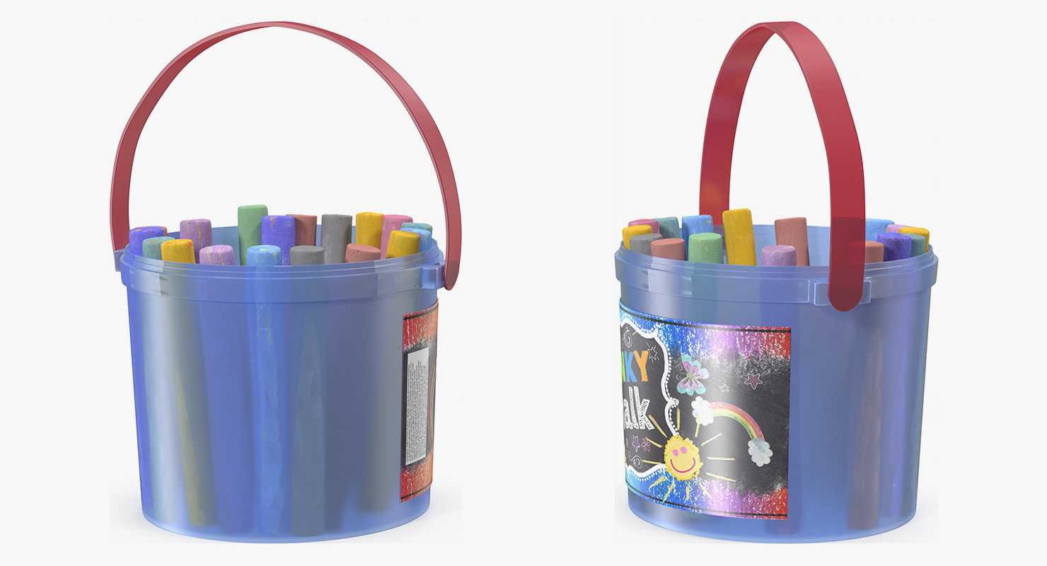 3D Coloured Chalk Bucket
